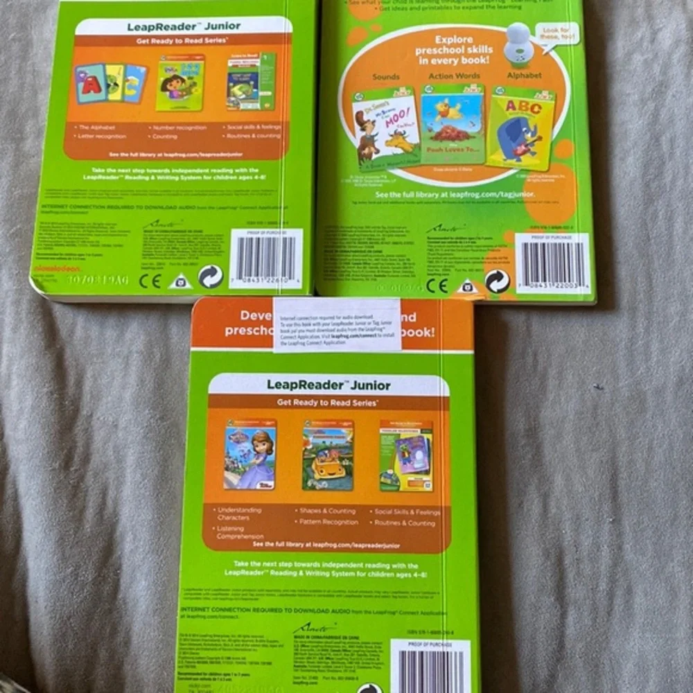 LeapFrog Tag Junior Books Lot 3 Bubble Guppies Team Umizoomi Preschool Leap Frog